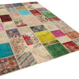 Tapis patchwork turc fait à la main 210 cm x 300 cm