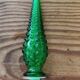 Italian carafe in Empoli glass, Boules model, green color, year 60.