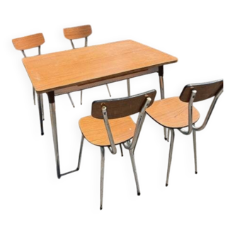 lot 4 chaises et table formica / vintage