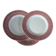 3 antique flat plates from Digoin and Sarreguemines