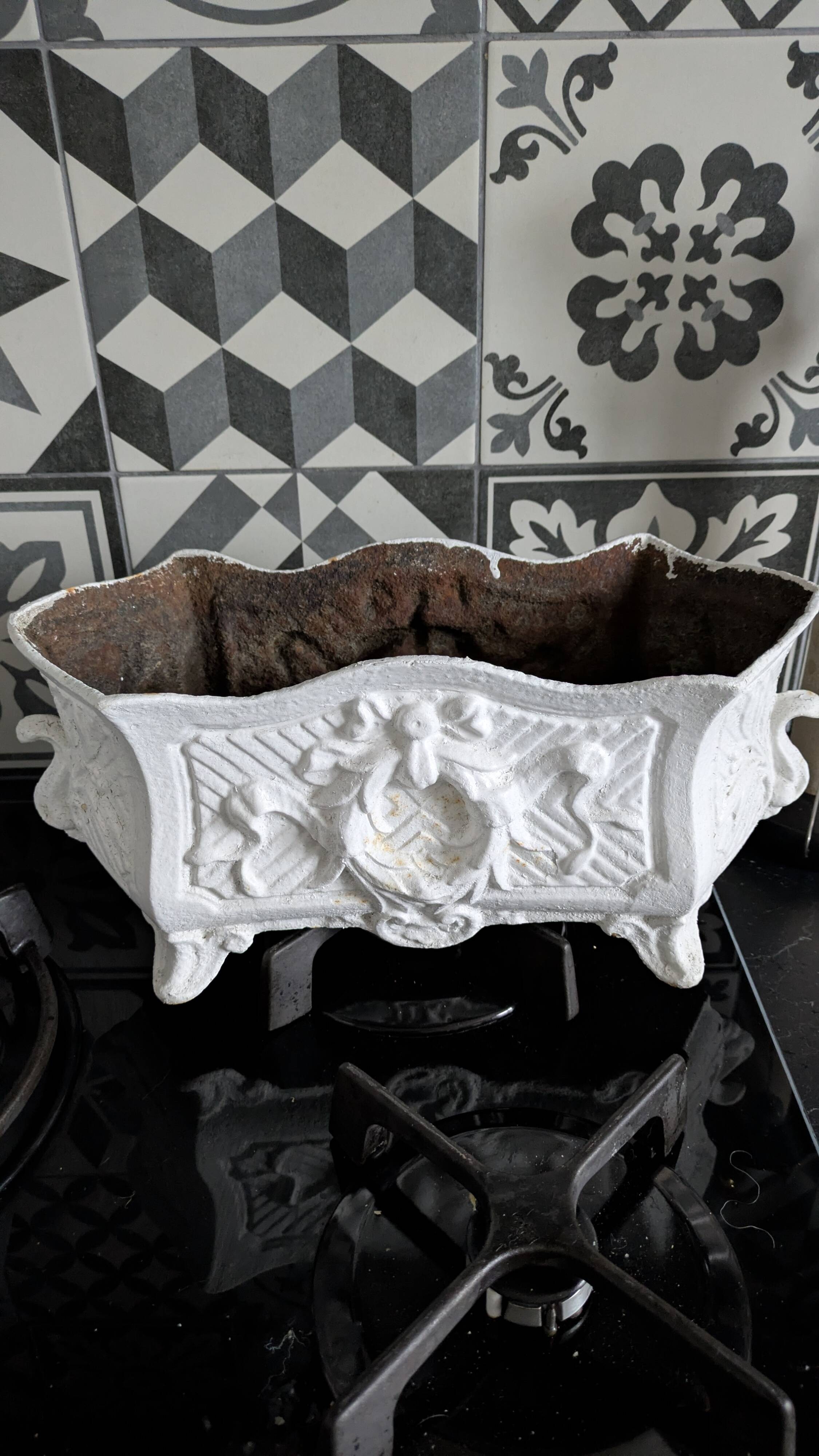 Vintage cast iron planter