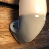 Vintage Ifö of Sweden ceramic bathroom lamps with opaline shades from the 1960s