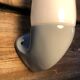 Vintage Ifö of Sweden ceramic bathroom lamps with opaline shades from the 1960s