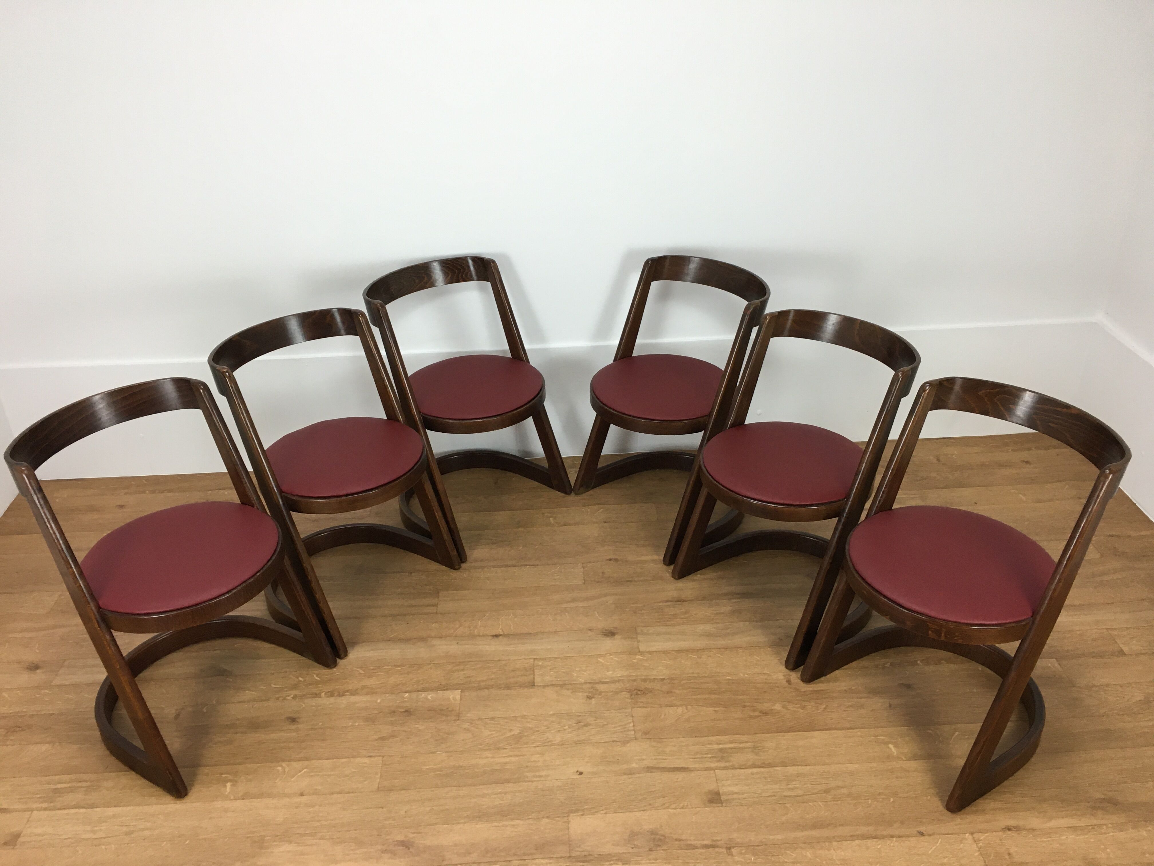 Set of 6 chairs Baumann Halfa design 70's