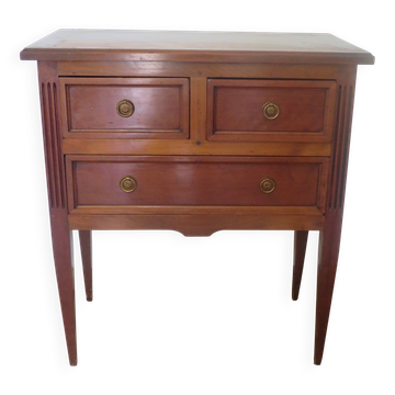 Beautiful dowelled chest of drawers - 3 drawers - Louis XVI style - 1980s