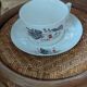 Fine porcelain breakfast cup with floral decoration, 1930-1940.