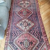 Superbe tapis persan oriental vintage ancien bohême 275x125 cm