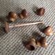 Series of 6 wooden coquetiers
