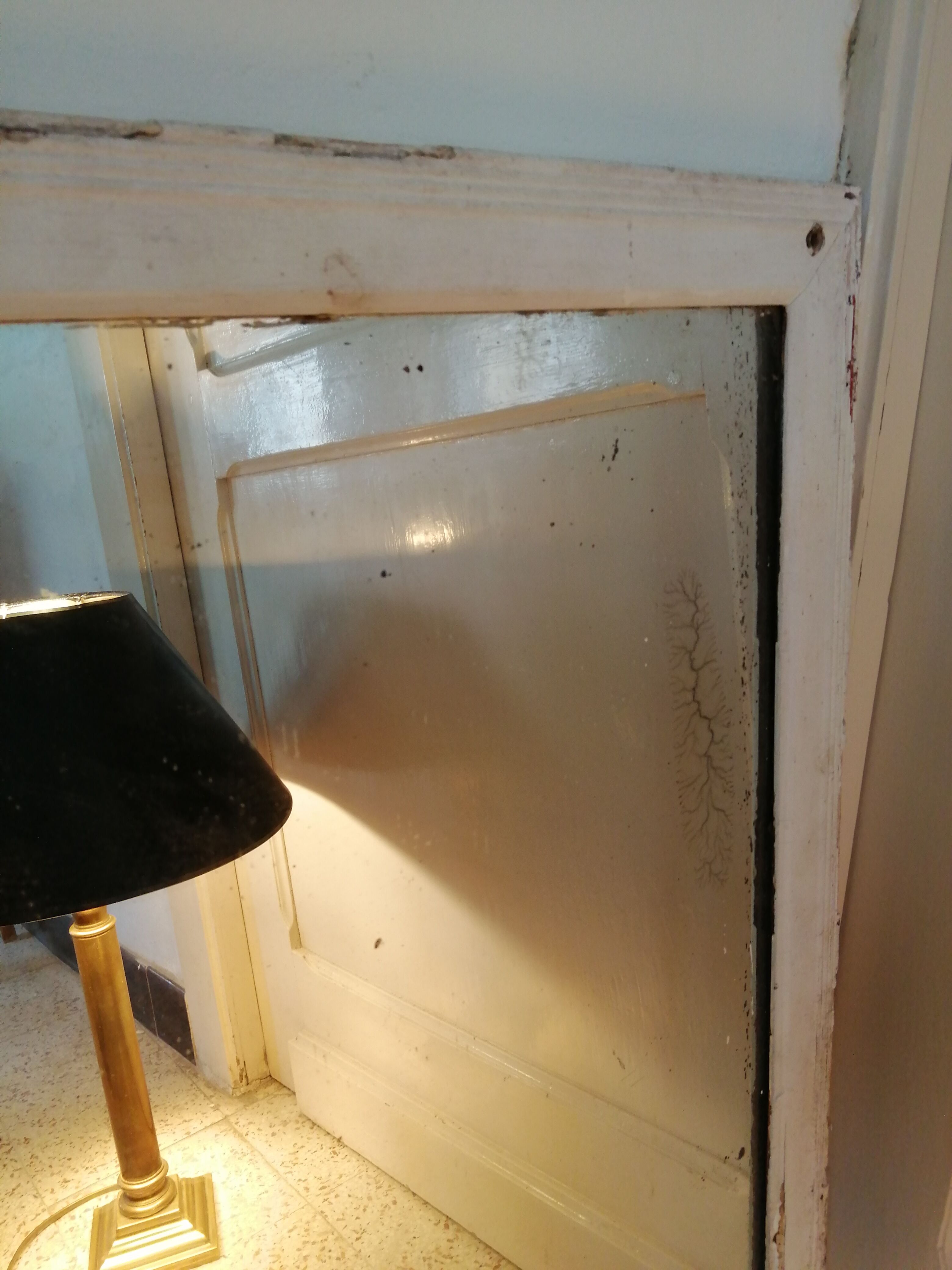 Vintage wood mercury mirror