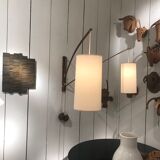 Rupprecht teak wall light Skrip for Skrip Leuchten, Germany 1950