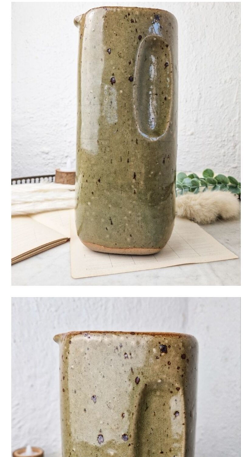 Rectangular-shaped sandstone pitcher, 70s