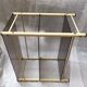 Beige metal console and smoked tempered glass Yves Boutboul