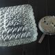Vintage 60-70s structured glass square ceiling light