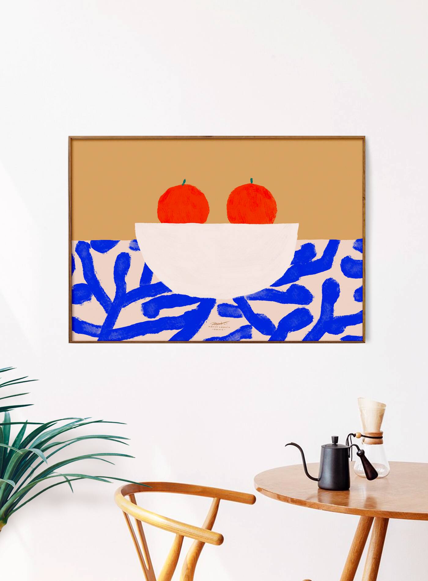 Wall poster with oranges - 70x50cm