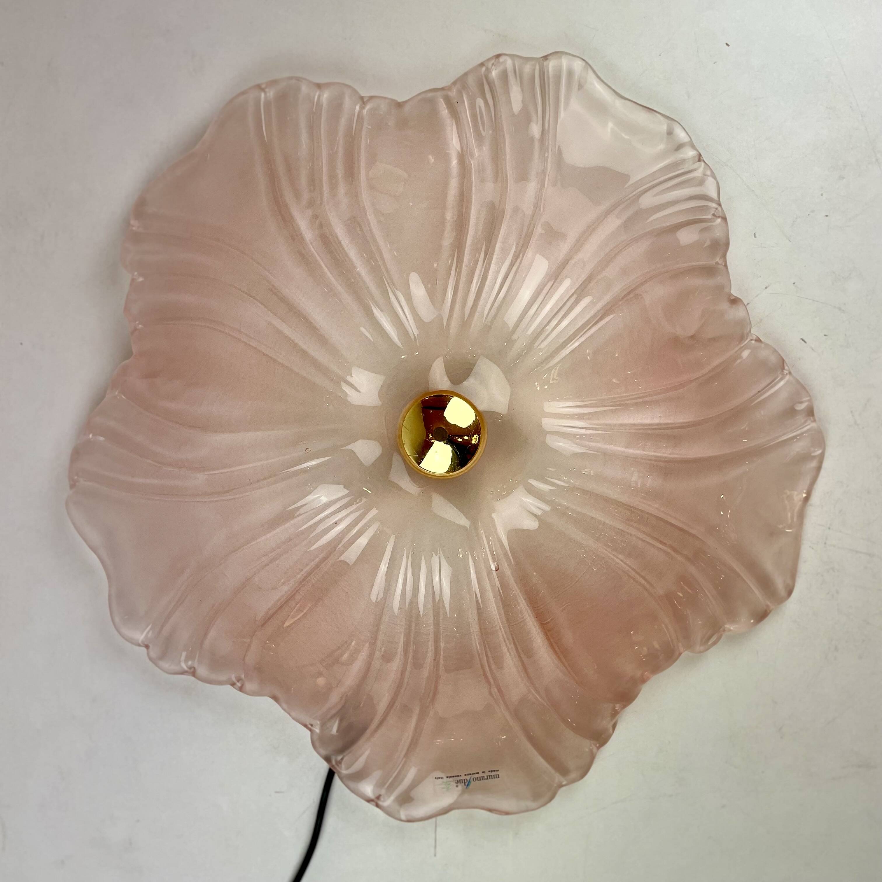 Flower Ceiling Lamp by Murano Due, 1980s