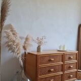 Rattan chest of drawers circa 1960s