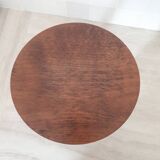 Turned wooden stool / tripod with round seat