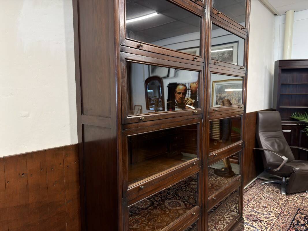 Double Classic English Globe Wernicke Bookcase