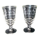 Lot de 2 verres à Absinthe en verre moulé vintage H16.5cm