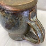 Blue sandstone pot signed