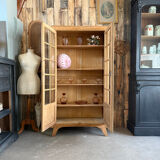 Vitrine vintage en chêne années 50 (rénovée)