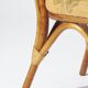 Set of 4 rattan and floral fabric chairs