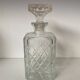 Chiseled glass whiskey decanter