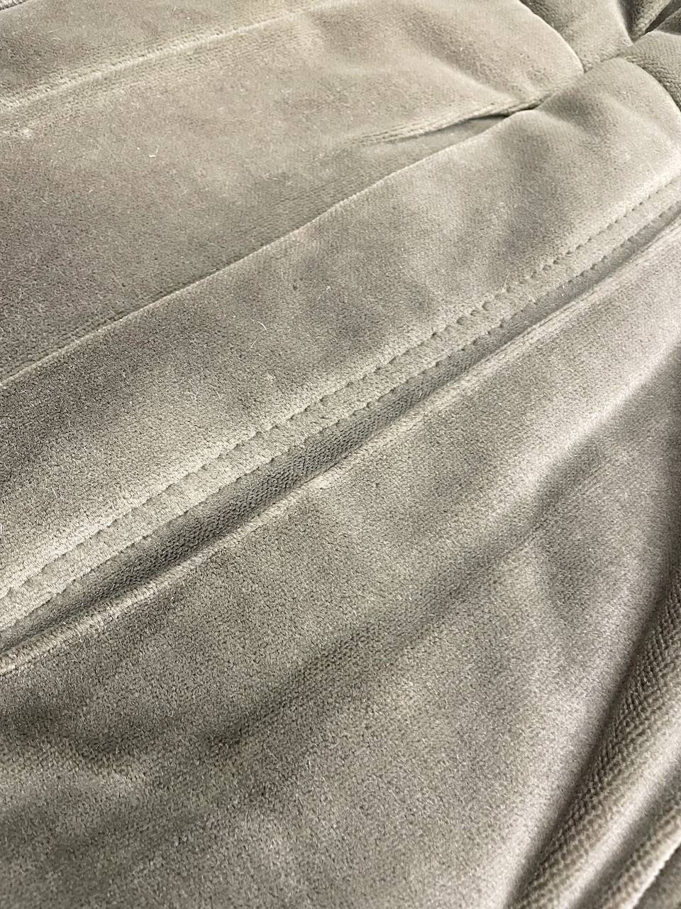 Vintage 2 and 3 seater green velvet togo set