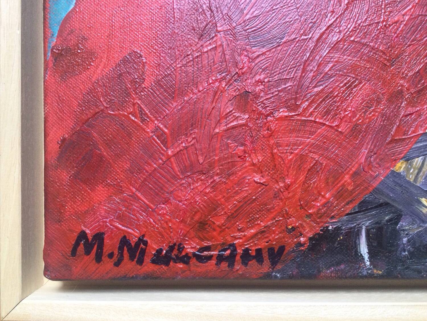 Acrylic on canvas by michael mulcahy, irish (1952).