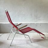 Vintage 1970s Elefant Möbel Spaghetti reclining chair for the garden.