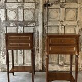 Pair of Louis XVI style bedside tables 1970s
