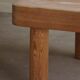 Square coffee table in solid pine with solid legs by Rainer Daumiller, mid-20th century brutalist style.