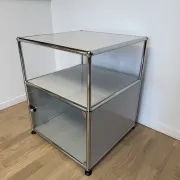 USM Haller side table in light grey