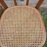 3 chaises de bistrot anciennes avec cannage