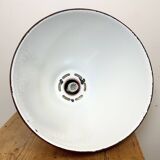 Large Red Painted Industrial Factory Lamp from Elektrosvit, 1960s