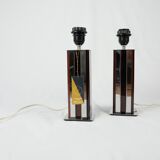 Pair of table lamp legs 70s