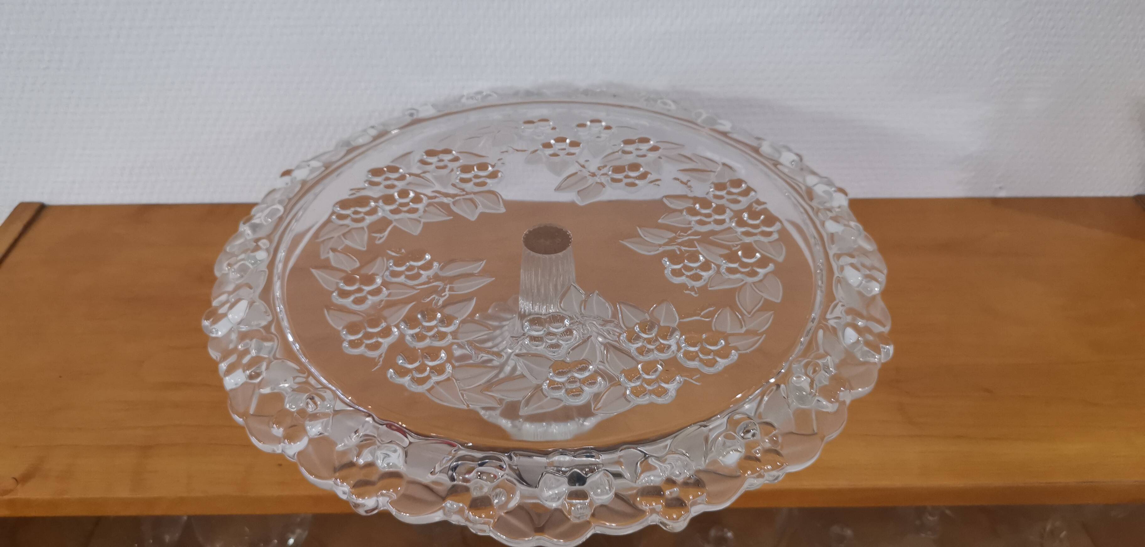 Vintage Walther Glass Mikasa Germany Pedestal Cake Tray