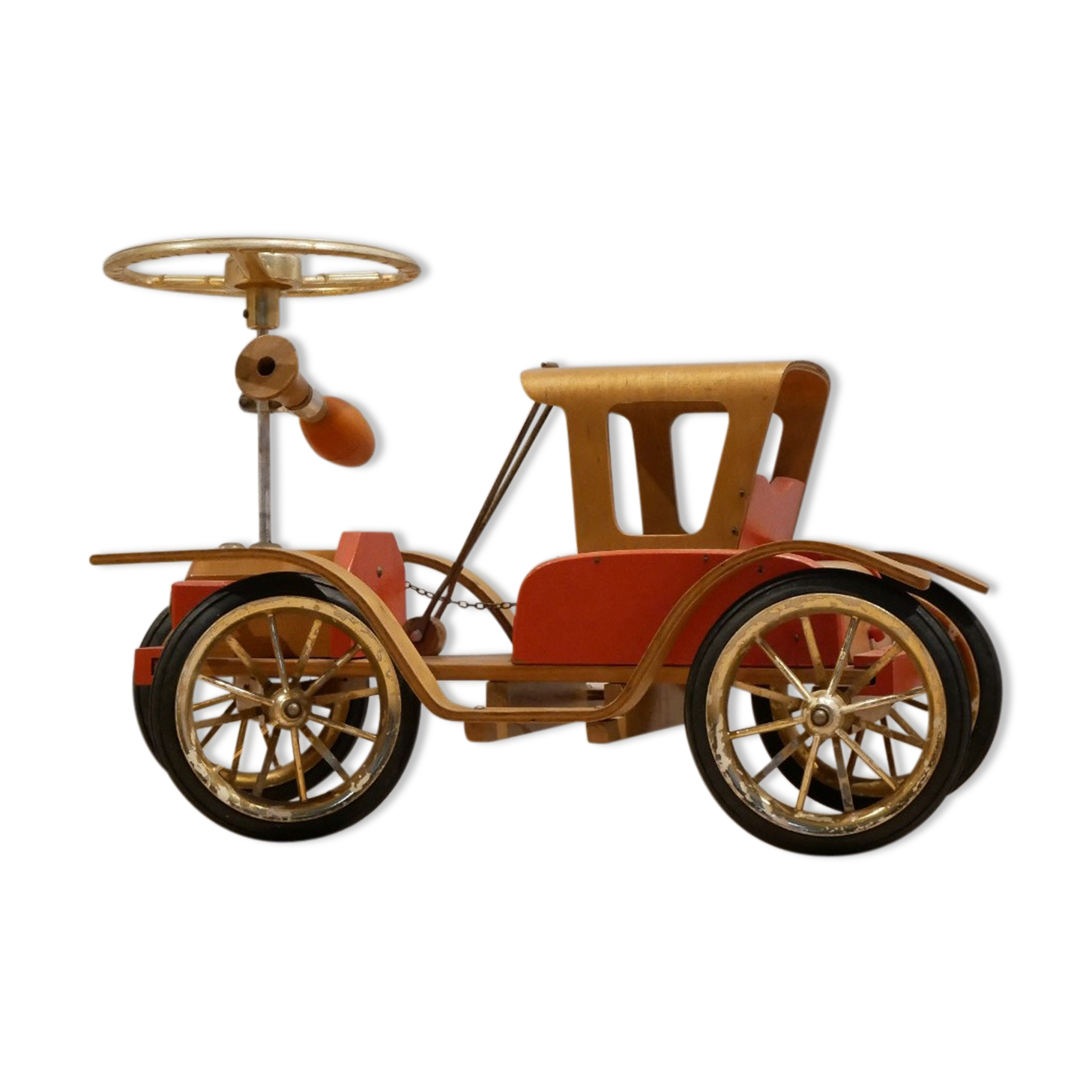 Dutch design plywood car toy for child 1950
