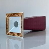 Meandre Versace candle holder for Rosenthal in glazed and gilded porcelain