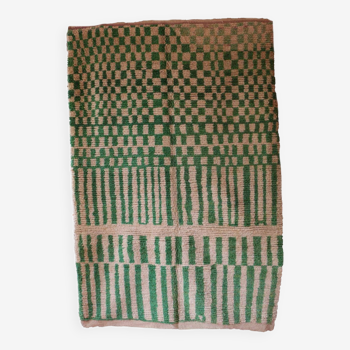 Boujad. green moroccan rug, 180 x 275 cm