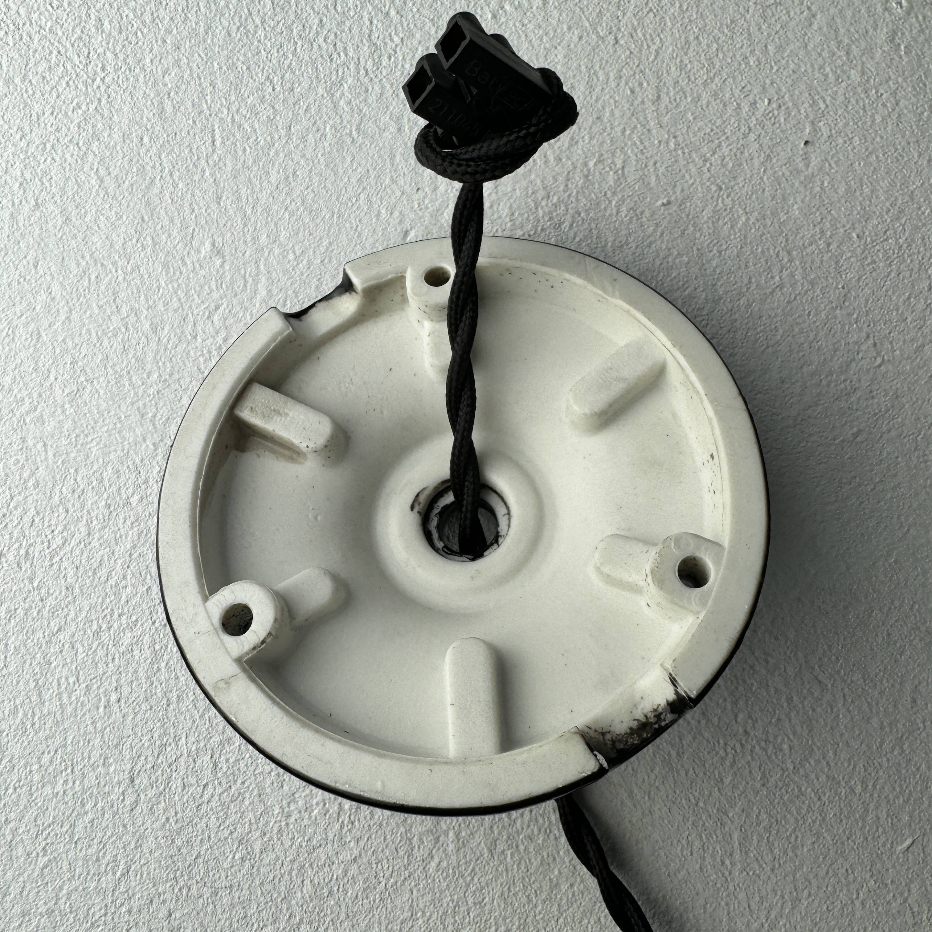 Old mazda enamelled industrial pendant 34.5 cm