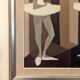 Peinture à l'huile figurative vintage suédoise moderne du milieu du siècle « Ballerines modernistes » par Fabian Lundqvis
