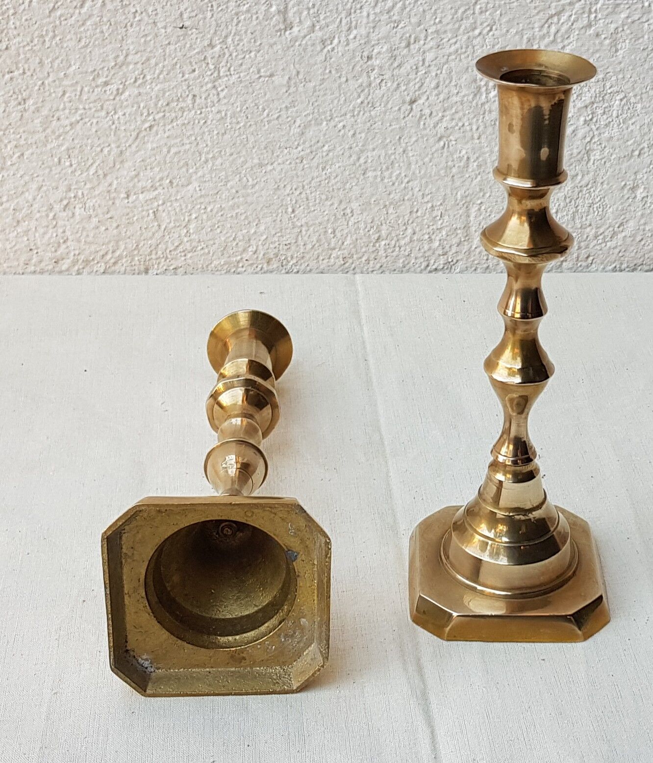 Brass candlestick duo
