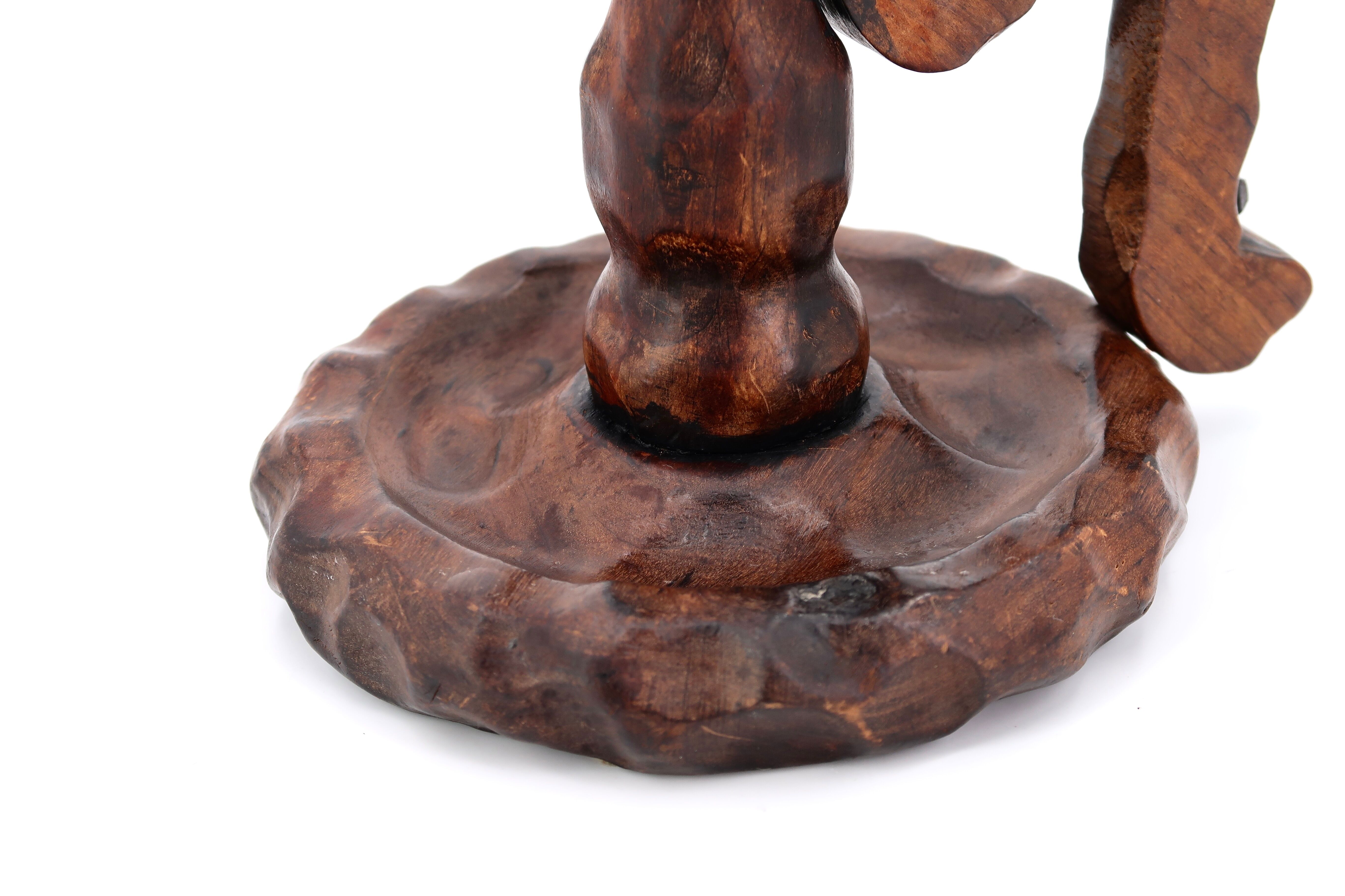 Wooden candle holder, 70s