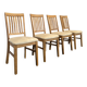 Set of 4 oak chairs