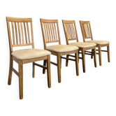 Série de 4 chaises en chêne