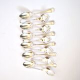 12 cuillères à dessert, café anciennes St Médard modèle filet style Chinon