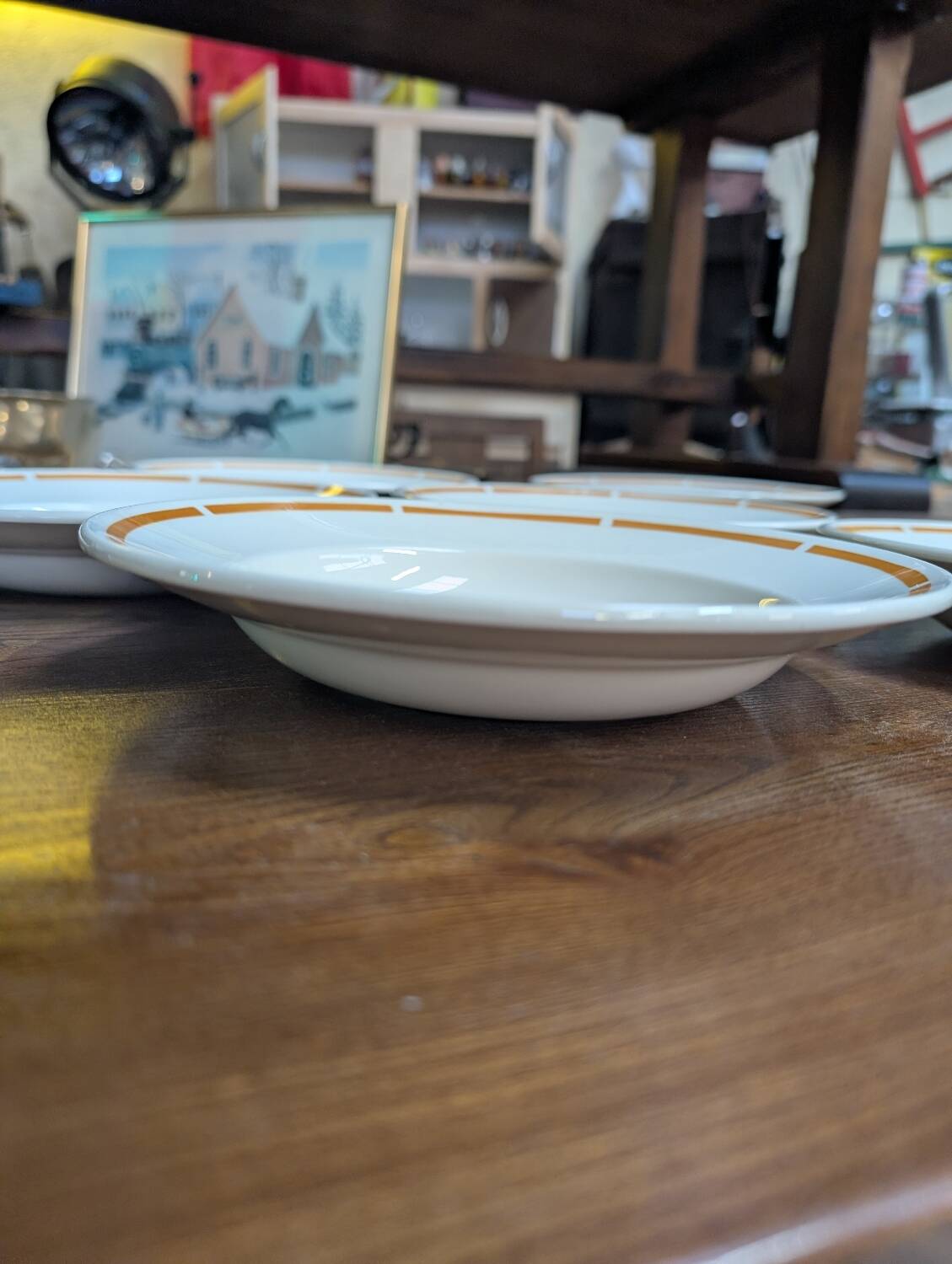 Badonviller "jade" soup plates