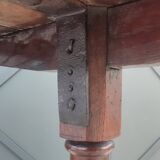Old wooden pedestal table/side table