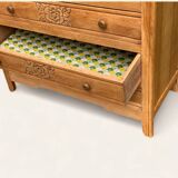 Art deco raw oak chest of drawers 1930